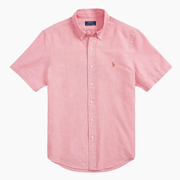 Ralph Lauren Classic Oxford Short-Sleeve Sport Shirt L